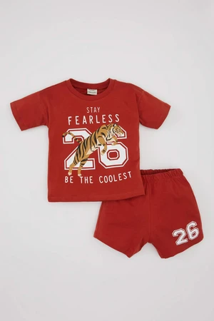 DEFACTO Baby Boy Tiger Printed T-Shirt Shorts 2 Piece Set