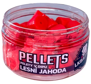 Lk baits pelety v dipe 12 mm 60 g - lesná jahoda