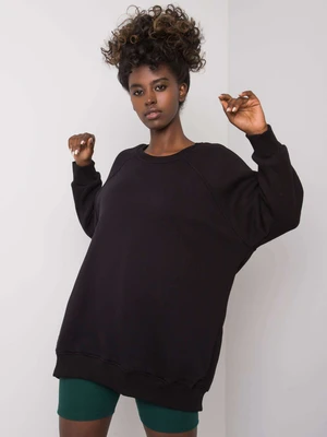 Women's black cotton sweatshirt