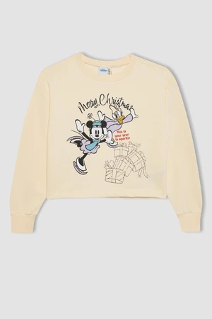 DEFACTO Girls Disney Mickey Mouse &friends Crew Neck Sweatshirt