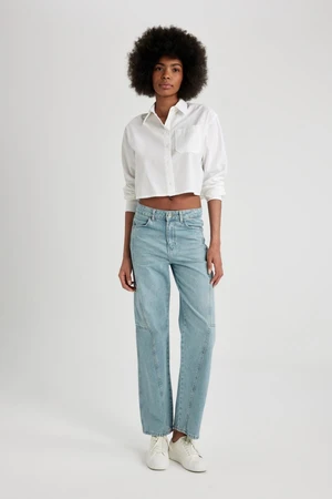 DEFACTO 90's Wide Leg High Waist Wide Leg Long Jean Pants