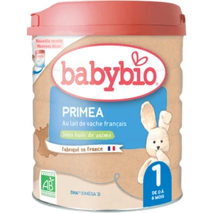 BABYBIO Primea 1 počiatočné dojčenské bio mlieko 800 g