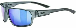 UVEX Sportstyle 233 Polarized Smoke Mat/Litemirror Blue Ochelari ciclism