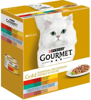 GOURMET Gold konzerva pro kočky - Mix Multipack 8 x 85 g