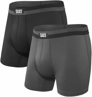 SAXX Sport Mesh 2-Pack Boxer Brief Negru/Grafit L Lenjerie de fitness