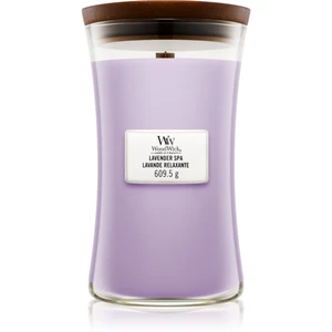 Woodwick Lavender Spa vonná svíčka s dřevěným knotem 609.5 g