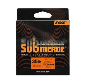 Fox splétaná šňůra submerge orange sinking braid 600 m - 0,25 mm 20,4 kg