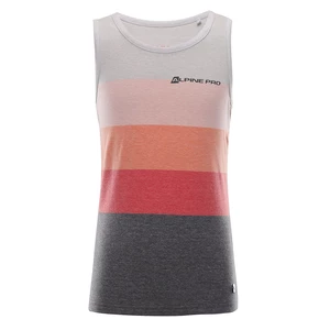 Pink and gray children's striped tank top Alpine Pro VERO