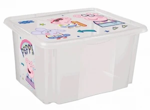 Keeeper Box na hračky Prasátko Peppa 45 l, transparentní