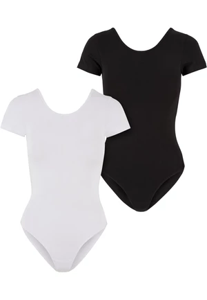 Women's Organic Stretch Jersey Body - 2-Pack White+Black