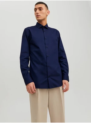 Dark blue men's shirt Jack & Jones Parker