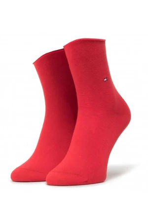 Tommy Hilfiger Ponožky - TH WOMEN 98% COTTON  SOCK 1P červená