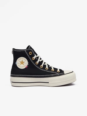 Čierne členkové tenisky Converse Chuck Taylor All Star Lift