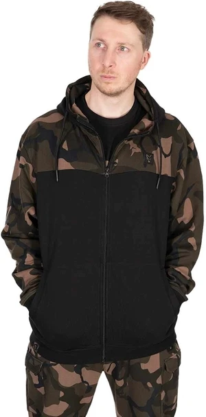 Fox Fishing Sudadera LW Black/Camo Split Zip Hoody - M