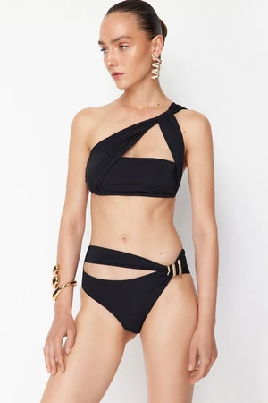 Trendyol X Zeynep Tosun Black Cut Out/Window Detailed Bikini Set with Accessories