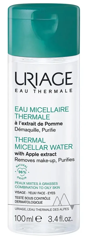 Uriage Micelární čisticí voda pro smíšenou a mastnou pleť Eau Thermale (Thermal Micellar Water) 100 ml