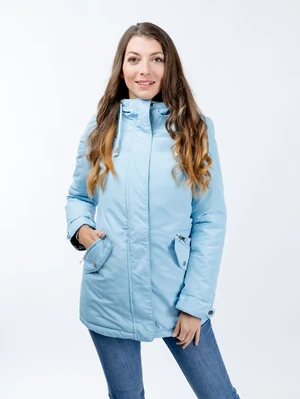 Women's reversible parka GLANO - light/dark blue