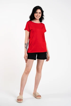 Women's blouse Ksenia with short sleeves - red