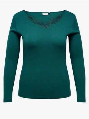 Green women's long sleeve T-shirt ONLY CARMAKOMA New Kira - Women