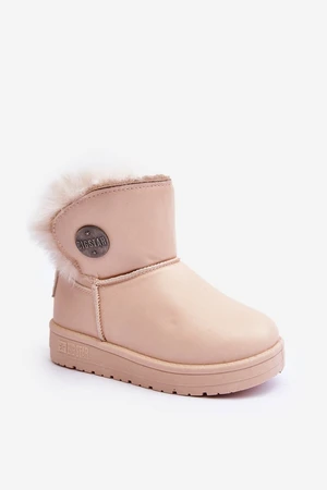 Children's snow boots insulated with fur Beige Big Star