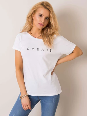 RUE PARIS White T-shirt with neckline at back