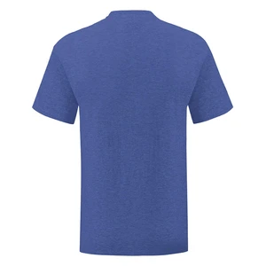 Blue Iconic Combed Cotton T-shirt with Fruit of the Loom Sleeve