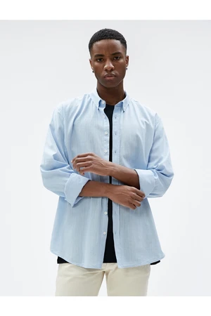 Koton Basic Shirt Classic Collar Buttoned Cotton