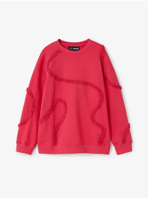 Dark pink girly sweatshirt Desigual Inida - Girls