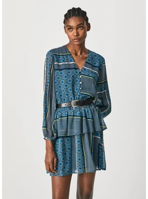 Blue Women Patterned Dress Pepe Jeans Megan - Women