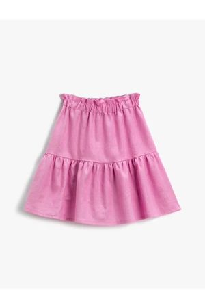 Koton Frilled Midi Skirt with Elastic Waist