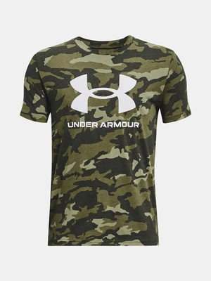 Under Armour T-Shirt UA SPORSTYLE LOGO AOP SS-GRN - Boys