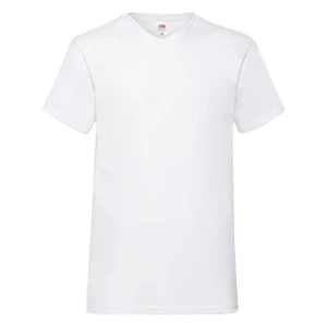 White Men's T-Shirt Valueweight V-Neck Fruit of the Loom