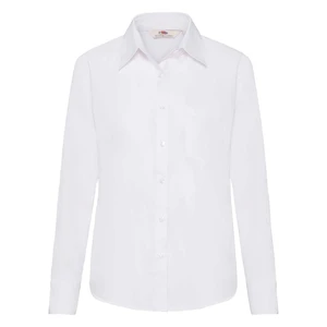 White women's classic poplin shirt Fruit Of The Loom