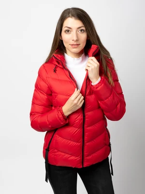 Women's quilted jacket GLANO - red