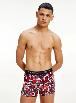 Modro-červené vzorované boxerky Tommy Hilfiger Underwear