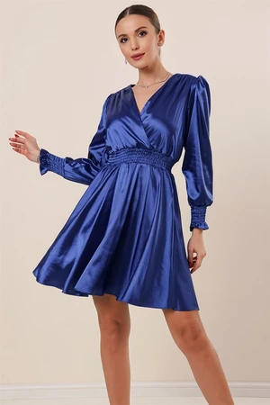 By Saygı Waist And Arm Tips Gippe Lined Satin Dress Saks