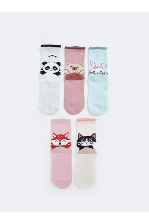 LC Waikiki Lcw Patterned Girls Socks 5-Pack