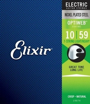 Elixir 19074 Optiweb Light-Heavy 7 String Struny do gitary elektrycznej