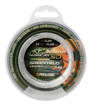 Prologic šokový vlasec mimicry green helo leader 100 m-průměr 0,50 mm / nosnost 15,6 kg