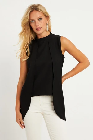 Cool & Sexy Women&#39;s Black Woven Blouse