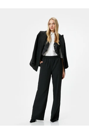 Koton X Şahika Ercümen - Elastic Waist Wide Leg Trousers