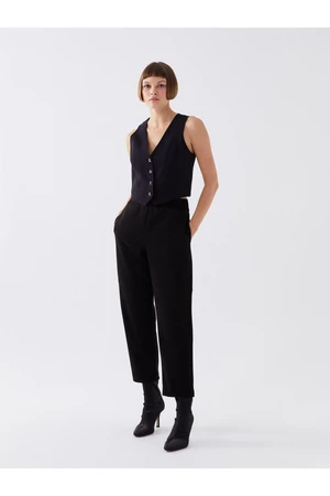 LC Waikiki Comfortable Fit Women's Trousers with Elastic Waist