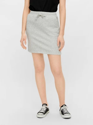 Light Grey Skirt with Tie Pieces Chilli - Women