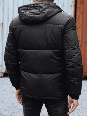 Men's winter jacket with detachable hood black Dstreet