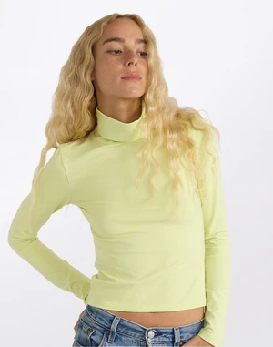 Organic Basics Everyday Turtleneck Elderflower Green S