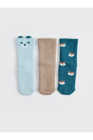 LC Waikiki 3-Pack Baby Boy Printed Socks