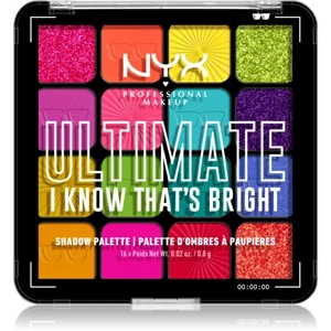 NYX Professional Makeup Ultimate Shadow Palette očné tiene odtieň I Know That's Bright 16 ks