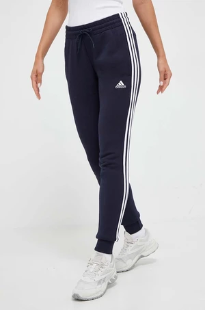 Bavlnené tepláky adidas tmavomodrá farba, s nášivkou, IC9923