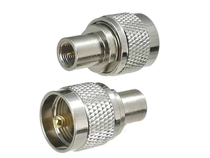 10pcs Connector Adapter FME Male Plug to UHF PL259 Male Plug RF Coaxial Converter Straight New Brass