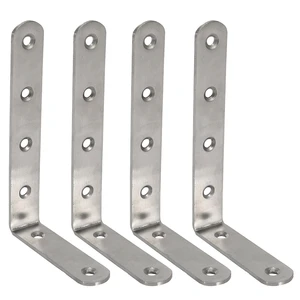 4X 125X75mm L Shape Stainless Steel Shelf Corner Brace Angle Bracket